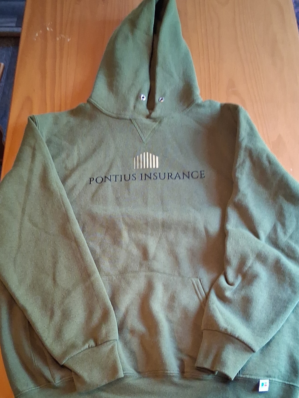Olive Green Logo Hoodie - Men